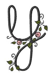 Picture of Rose Vine Swirl Y Machine Embroidery Design