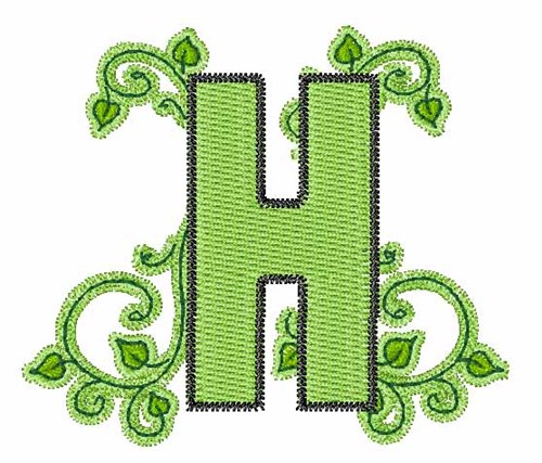Vine H Machine Embroidery Design