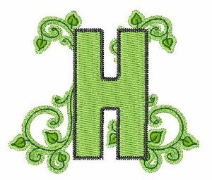 Picture of Vine H Machine Embroidery Design