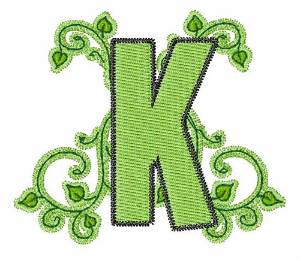 Picture of Vine K Machine Embroidery Design