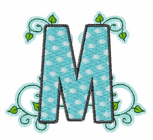 Vine M Machine Embroidery Design
