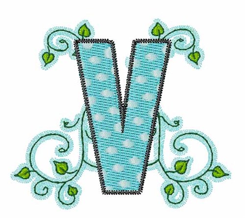 Vine V Machine Embroidery Design