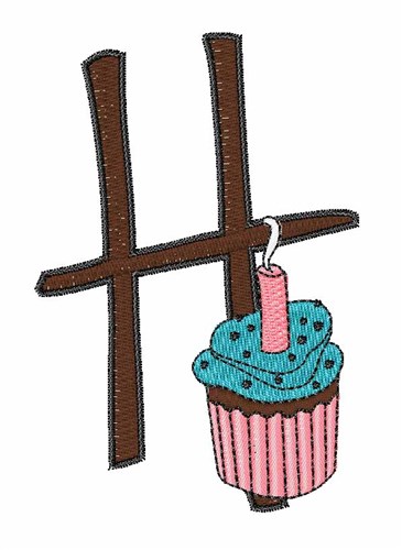 Birthday Fun H Machine Embroidery Design