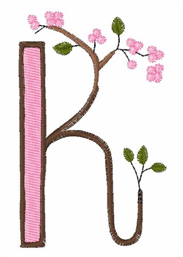 Cherry Blossom K Machine Embroidery Design