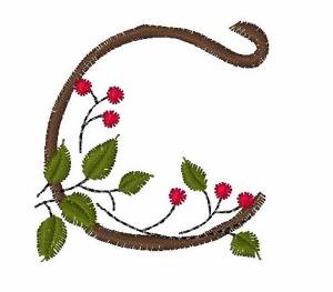 Picture of Christmas Holly C Machine Embroidery Design