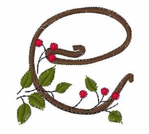 Picture of Christmas Holly E Machine Embroidery Design