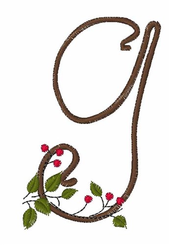 Christmas Holly G Machine Embroidery Design