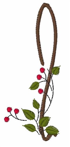 Christmas Holly L Machine Embroidery Design