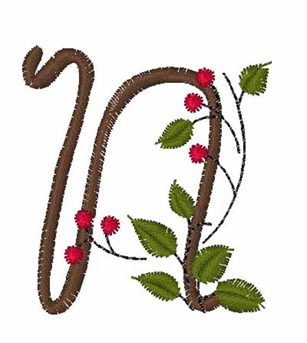 Christmas Holly N Machine Embroidery Design