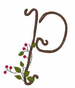 Picture of Christmas Holly P Machine Embroidery Design