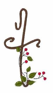 Picture of Christmas Holly T Machine Embroidery Design