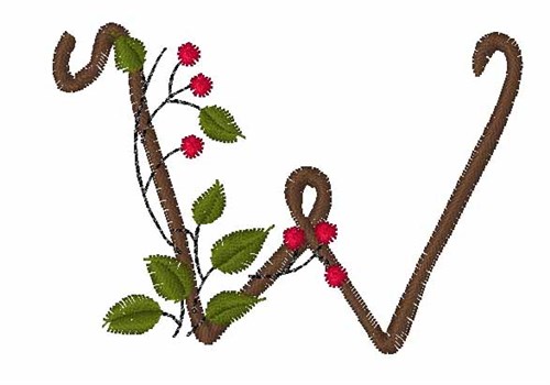 Christmas Holly W Machine Embroidery Design
