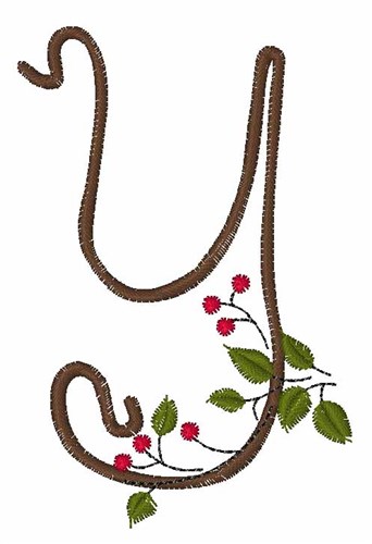 Christmas Holly Y Machine Embroidery Design