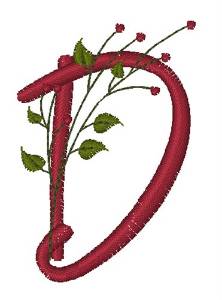 Picture of Holiday Holly D Machine Embroidery Design