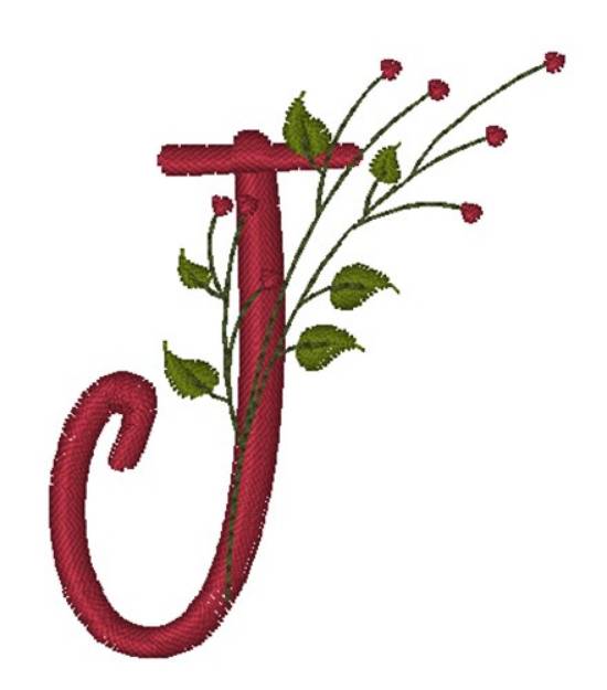 Picture of Holiday Holly J Machine Embroidery Design