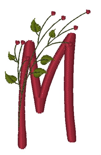 Holiday Holly M Machine Embroidery Design