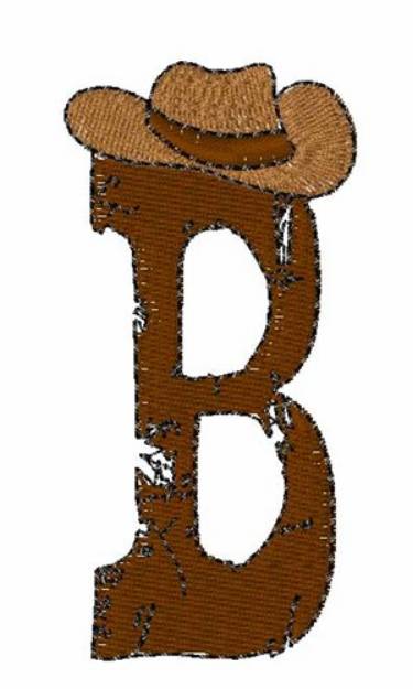 Picture of Cowboy Western B Machine Embroidery Design