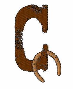 Picture of Cowboy Western C Machine Embroidery Design