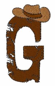 Picture of Cowboy Western G Machine Embroidery Design