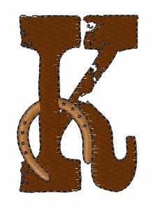Picture of Cowboy Western K Machine Embroidery Design