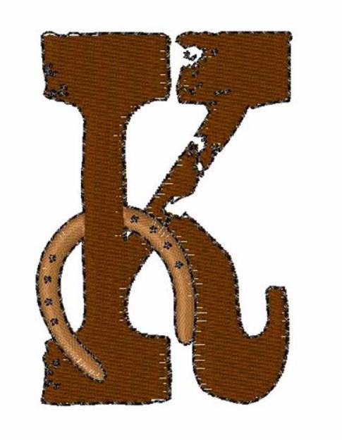 Picture of Cowboy Western K Machine Embroidery Design