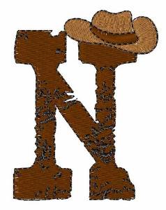 Picture of Cowboy Western N Machine Embroidery Design