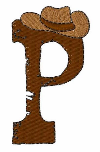 Picture of Cowboy Western P Machine Embroidery Design