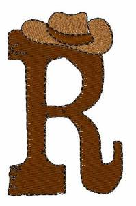 Picture of Cowboy Western R Machine Embroidery Design