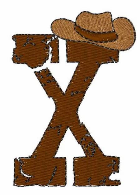Picture of Cowboy Western X Machine Embroidery Design
