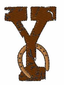 Picture of Cowboy Western Y Machine Embroidery Design