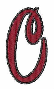 Picture of Curvy Handwriting C Machine Embroidery Design