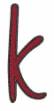 Picture of Curvy Handwriting K Machine Embroidery Design