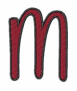 Picture of Curvy Handwriting M Machine Embroidery Design