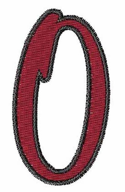 Picture of Curvy Handwriting O Machine Embroidery Design