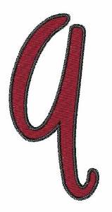Picture of Curvy Handwriting Q Machine Embroidery Design