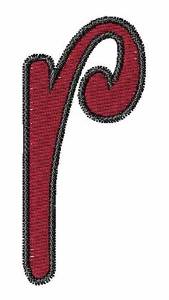 Picture of Curvy Handwriting R Machine Embroidery Design