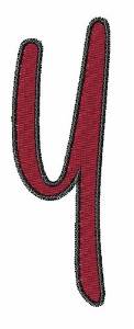 Picture of Curvy Handwriting Y Machine Embroidery Design