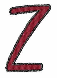 Picture of Curvy Handwriting Z Machine Embroidery Design