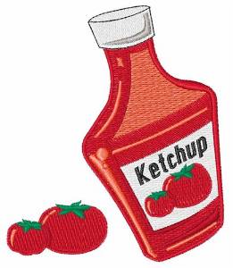 Picture of Ketchup Bottle Machine Embroidery Design