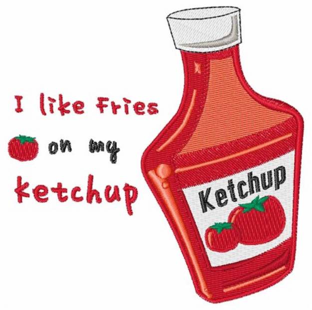 Picture of I Like Fries Machine Embroidery Design