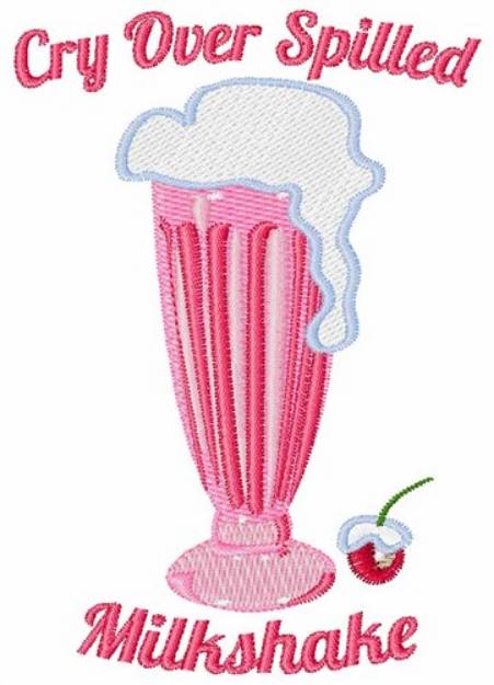 Picture of Spilled Milkshake Machine Embroidery Design