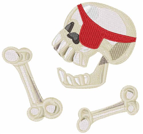 Pirate Skull Machine Embroidery Design