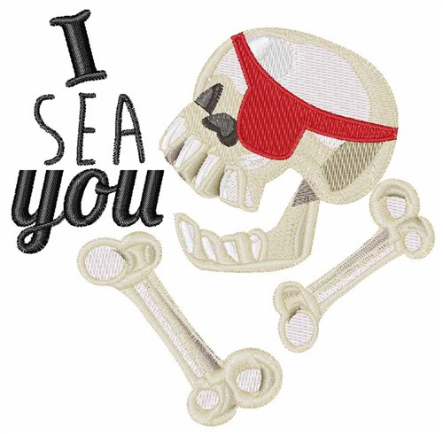 I Sea You Machine Embroidery Design