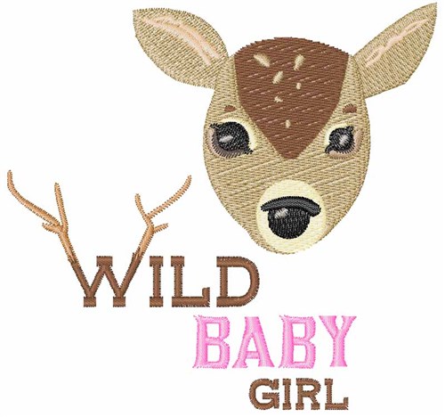 Wild Baby Girl Machine Embroidery Design