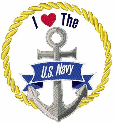 US Navy Machine Embroidery Design