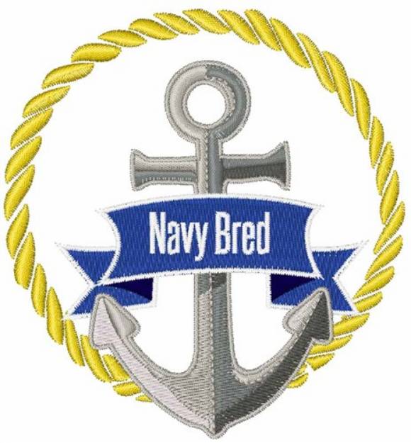 Picture of Navy Bred Machine Embroidery Design