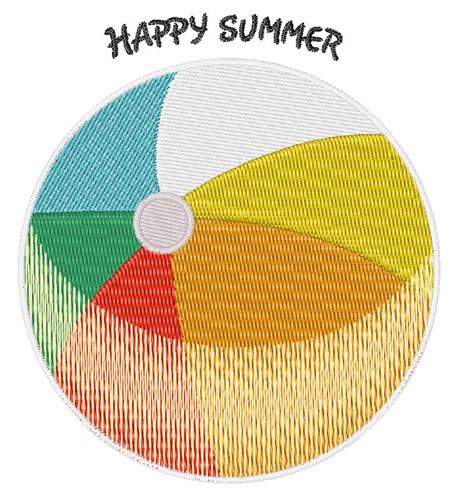 Happy Summer Machine Embroidery Design