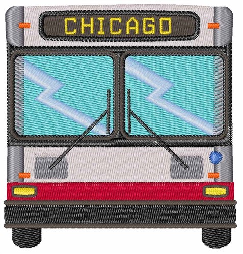 Chicago Bus Machine Embroidery Design