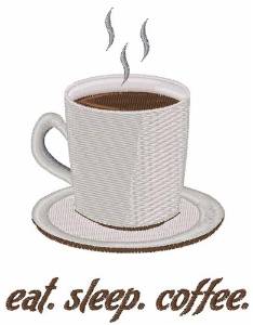 Picture of Eat Sleep Coffee Machine Embroidery Design