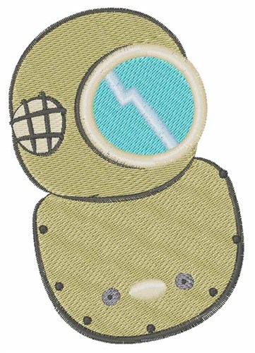 Dive Helmet Machine Embroidery Design